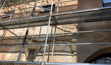 2018 Oprava fasády fary zo strany záhrady